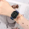 Wristwatches Women Quartz Watch Elegant Square For Men Minimalistic Design Adjustable Faux Leather Strap All-day
