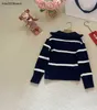 Nieuwe baby trui Halve rits ontwerp kind hoodie Maat 100-160 herfst kinderen designer kleding Gebreide peuter trui Dec05