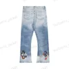 Designer Galery Dept Jeans para Mens Moda Mens Designer Splicing Jeans Denim Calças Luxo Hip Hop Angustiado Homens Mulheres Calças GP Jeans Galleryes Depts A1