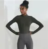 Survêtements de Yoga, manteau de sport, vêtements de yoga serrés pour femmes, veste à manches longues à séchage rapide, 2059