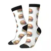 Chaussettes pour hommes drôle heureux Compression rétro Harajuku Hamburger Hip Hop nouveauté décontracté équipage fou chaussette cadeau imprimé