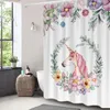 ユニコーンパターンシャワーカーテン防水バスルームカーテン家庭用装飾用の高品質のポリエステルバスカーテン262H