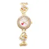 Montres-bracelets Live Products Peach Heart Diamond Bracelet Petit cadran Mode Femme Montre