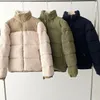 Brief gedruckt Puffer Jacke Männer Frauen Winter Jacke Oberbekleidung Mäntel Weibliche Wildleder Pelzmantel Männer Warme Verdickte Lamm Puffer High Street kleidung größe s-2xl schwarz grün