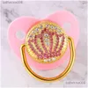 PACIFIERS BLING Pink Crown Rhinestones Baby Pacifier Lollipop Elegant Spädbarn Dummy Cocka Chupeta Dusch Giftl231104 Drop Delivery Kids Dhigs