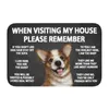 カーペット覚えておいてください覚えておいてくださいshih tzu dogs house rules doormat mat anti-lipバスキッチンリビングルーム入り口敷物40cm