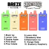 Originale Breze Stiik 16000 Puff Dual Tank (36 ml) 18 ml x 2 Pod con bobina ricaricabile da 650 mAh Batteria ricaricabile BS puff 16k Penna Vape monouso Pod Ecig puff 16000