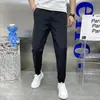Mens Pants Mens High Stretch Multipocket Skinny Cargo Sweatpants Solid Color Casual Work Outdoor Joggers Trousers 231206