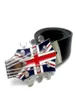 Bälten Mens för jeans med Music Series Union Jack Guitar Belt Buckle Metal Black Pu Leather Men Cintos Cuero HOMBRE7839146