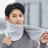 Bandanas Winter Fleece Cycling Neck Scarf Thickened Warm Autumn Sleeve Men Women's Scarves Plush Double Layer Neckerchief Ring