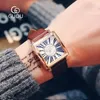 Wristwatches Ancient European Watch Personality Square Blue Light Men's Quartz Roman Graduated Belt