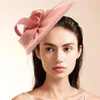 Bandanas Flower Hat Cocktail Party Bride Mini Hair Clips Bridal Headpieces Wedding Abs Retro Headdress