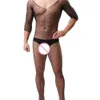 Make Erotic underkläder Bodystocking Catsuit Body Suit Man Crotchless Man Intimates Sexiga kostymer Män Sleepwear