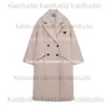 2023 Autumn/Winter Design Women's Unisex Versatile Casual Mid length Windbreaker Woolen Coat Coat