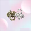 Charms 100 pezzi in lega di drago bronzo antico argento ciondolo con ciondolo per collana creazione di gioielli risultati 35X28Mm3865137 Consegna di goccia Jewelr Dhnag