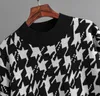 여자 디자이너 스웨터 둥근 목 줄무늬 패션 긴 소매 자카르 카디건 뜨개질 코트