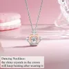 Montera en kronprinsessa, Cubic Zirconia Necklace Card + Box - Perfekt födelsedagspresent till din barnbarn