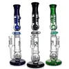 Phoenix Glass Vaste kanten Spheer PERC Freeisterbare spiraal Tube Bong Glazen waterpijp Bouw een glycerine-waterpijp rokende bongs 17 inch