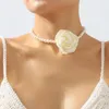 Ожерелья с подвесками, винтажное жемчужное ожерелье для женщин, модный браслет с камелией, браслет с розами, разноцветные аксессуары, ювелирные изделия