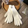 Modeontwerperhandschoenen, winterhandschoenen met touchscreen, klassieke heren- en dameshandschoenen, warm en antislipgevoel, puur wol gebreid luxe meisjescadeau