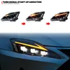 LED RGB Headlights for Lexus IS250 IS350 ISF 2006-2013 Animation Front Lamps