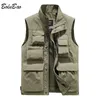 Gilet da uomo BOLUBAO Gilet da uomo Outdoor MultiPocket Tinta unita Direttore di pesca Reporter Gilet da lavoro Pography Giacca casual Uomo 231205