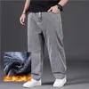 Womens Jeans Pantalones Vaqueros Hombre Plus Size For Men Winter Ware Wide Ben Loose Long Pants Baggy 231206