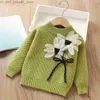 Cardigan Ragazze Maglioni di lana Autunno Inverno Bambini Felpe lavorate a maglia per bambini da 1 a 6 anni Bambini Abbigliamento natalizio Maglione per bambini Q231206