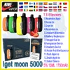 Authentique cigarette électronique jetable Iget Moon 5000 bouffées, 20 saveurs en stock, batterie 1750mAh, kit de stylo cigarette électronique 13 ml 100% authentique
