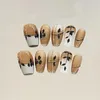 False Nails Autumn And Winter Vintage High-grade Nail Patch Long Fashion Temperament Light Wind Wear