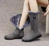 Inverno quente chelsea botas de pele alta sapatos femininos para mulher chunky meados de bezerro pelúcia neve botas planas zip moda botas mujer