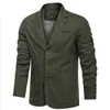 Herren Anzüge Blazer Frühling Herbst Blazer Jacke Männer Baumwolle Gewaschen Anzug Mantel Casual Slim Fit Luxus Business Militär Armee Bomber m5XL 231206