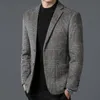 Men's Suits Blazers Top Grade Wool Warm Men for Blezer Autumn Winter Men Smart Casual Classic Single Breasted Blazer Mujer Brand Clothes 231206