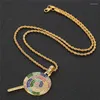 Catene Hip Hop Lega Bling Multicolor Collana lecca-lecca Ciondolo per uomo Rapper Gioielli Regalo di moda All'ingrosso