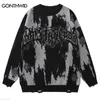 Men's Hoodies Sweatshirts Hip Hop Ripping Sweaters Grunge Y2K Vintage Knitted Punk Gothic Streetwear Sweaters Men Women Harajuku Fashionable Sweater