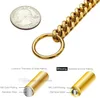 Dog Chain Collar Gold 10MM Cuban Link Dog Collar Stainless Steel Metal Silp Chain Collar Heavy Duty Chew Proof Walking (10") 5 Color Wholesale B210