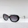 Солнцезащитные очки женские дизайнерские солнцезащитные очки кошачий глаз модель Google CH5428 жемчуг Овальные солнцезащитные очки 1:1 Ацетат Модные зеркальные модные очки с футляром для солнцезащитных очков для женщин
