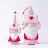 Party Favor Valentines Day Gnome Envelope Love Faceless Gnomes Gifts Doll Window Props Decoration Drop Delivery Home Garden Festive Dhqix