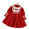 Robes de fille Pull pour fille automne et hiver nouveau pull pour fille robe tricotée nœud papillon petit parfum robe de princesse douce 2312306