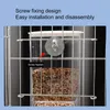 Other Bird Supplies Feeder With Dustproof Lid Box Automatic Anti-spill Mount Budgie Cockatiel Conure Food Dispenser Pet