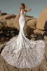 2024 Beach Mermaid Wedding Dress Sexy Halter Lace Appliques Backless Sweep Train Bridal Gowns for Women Abendkleider Vestidos De Novia