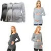 Maternity Tops Tees Bearsland Womens Long Sleeve Casual Side Ruched Clothes Pregnancy Shirts 3-Pack A-M Drop Delivery Baby Kids Suppli Dh8Mv