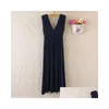 Maternity Dresses Womens Comfortable Casual Daily Wear Solid Color Dress Modal Cotton For Part Gown Po Shoot Drop Delivery Baby Kids S Dhj3W