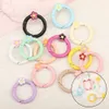 Keychains Lanyards Cordial Design 50pcs 27*30mm Key Chain Clasps/Flower Paint/Jewelry Findings Components/Hand Made/DIY/Jewelry Accessories 231205