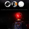 Luces de bicicleta Iluminación de bicicleta Lámpara recargable USB Cola trasera LED Linterna impermeable Linterna de ciclismo para 231206