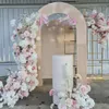 Chiara Arch Backdrop står akrylbröllopsfest Bakgrund Artificial Flower Wall Bakgrund Dekorativa hängande bröllopsblommor för lyxdekoration 99