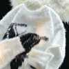 Mężczyzn Swatery amerykańskie retro motyl imitacja norka Furry Sweter dla mężczyzn i kobiet w jesieni zima marka mody luźna ins 231206