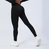 Pantalones activos Crossover Gym Leggings mujeres Yoga sensación desnuda cintura en forma de V entrenamiento Fitness deportes sin costuras Push Up medias de cadera