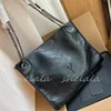 Mulher sacola de compras sacola designer bolsa de ombro sacos de corrente grande capacidade bolsa moda média bolsa couro 5a