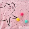 Felpe con cappuccio Felpe Saileroad Neonate Animali Gatti Bambino Autunno Neonato Abbigliamento per bambini Colori rosa 210913 Consegna a goccia Bambini Ma Dhjv0